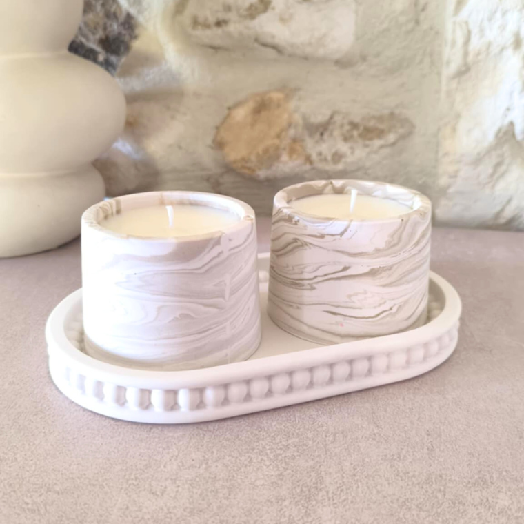 Bougie marbré