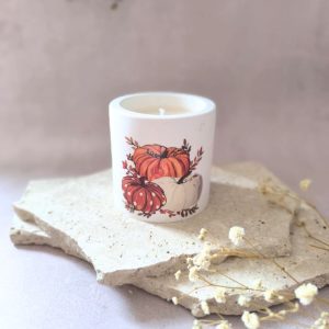 Bougie Citrouille blanche ambré